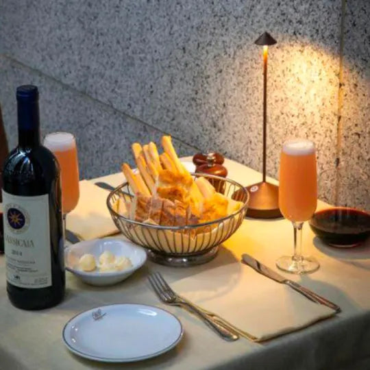 Wireless LED Table Lamp - Portable Desk & Dinner Light