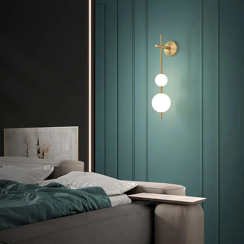 VertaGlow – Artistic Wall Light with Vertical Frame and Globe Design