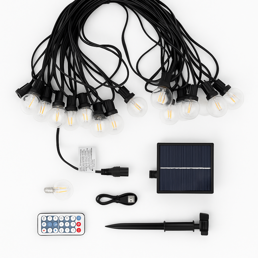 Luna | Solar String Lights – Outdoor Waterproof LED Garden Lights