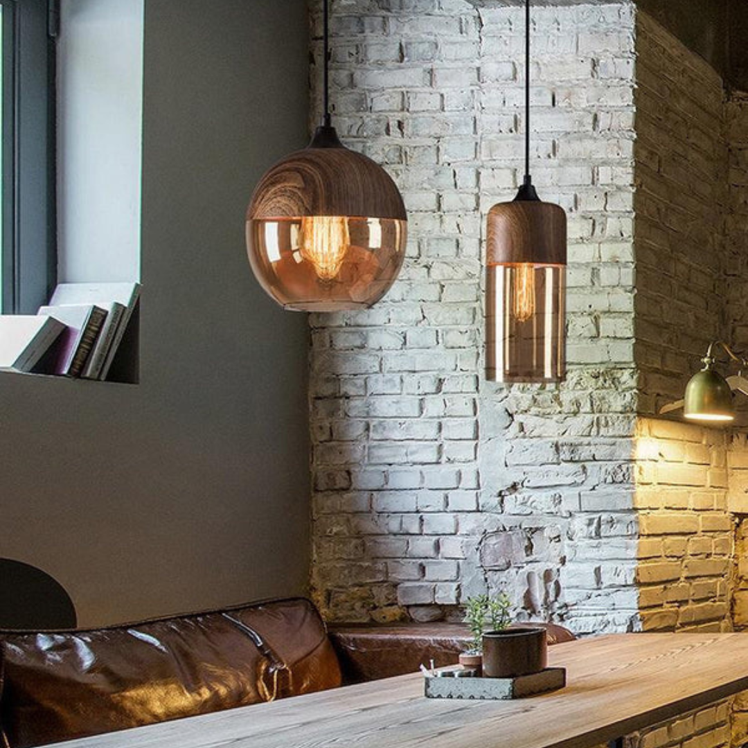 Stylish Scandinavian Wooden Ceiling Lamp - NordLuna