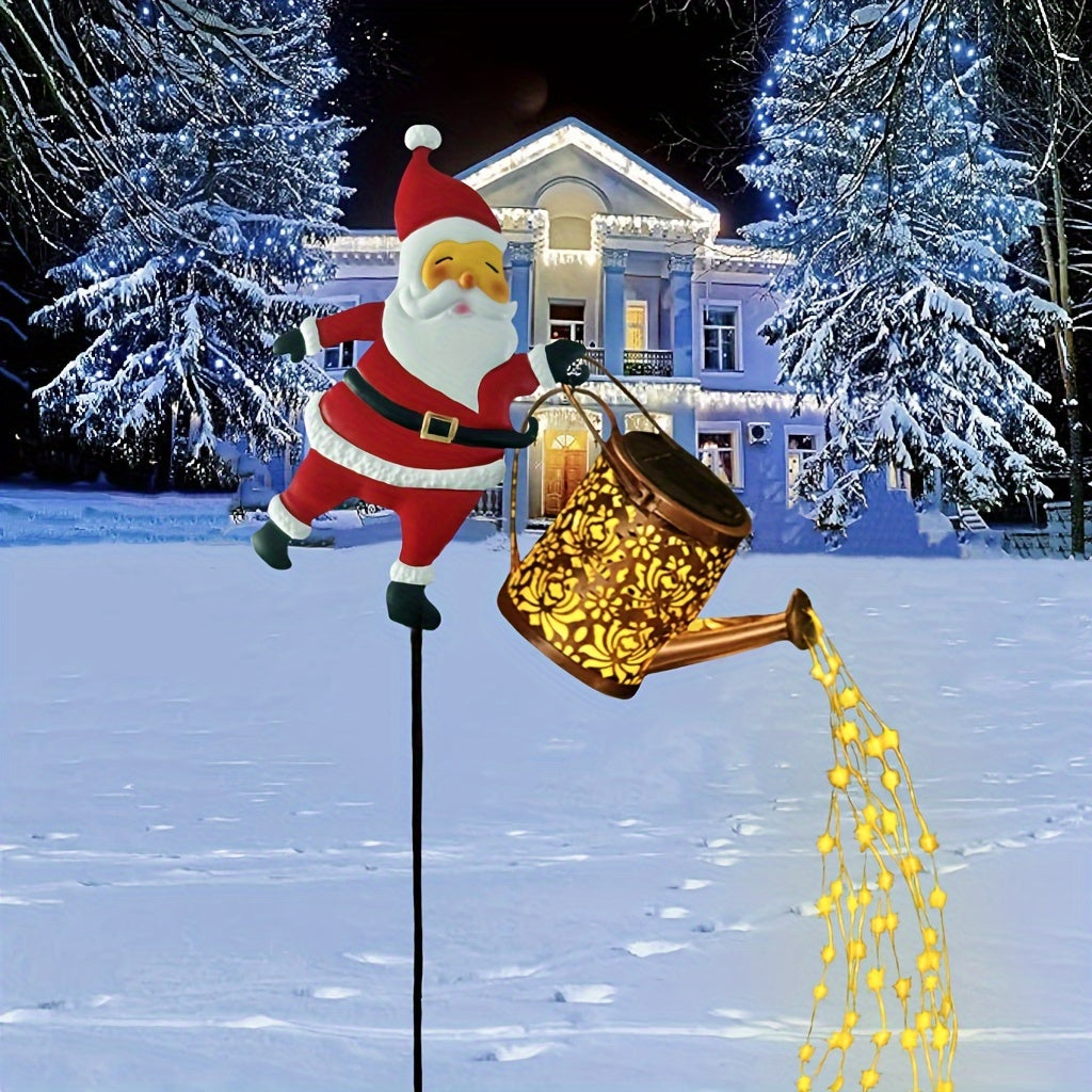 Solar Santa Lantern – Cute Hanging LED Christmas Light, Battery-Free Outdoor/Indoor Decoration