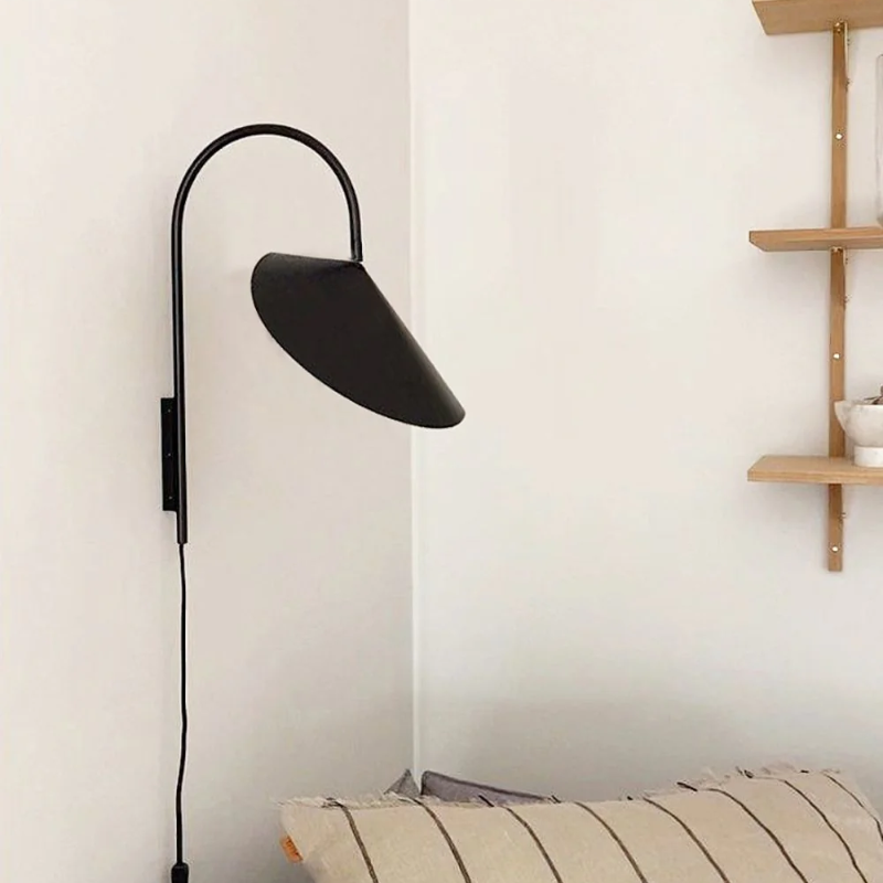 Modern Iron Petal Style Wall Sconce - Semi-Circle Up/Down Light