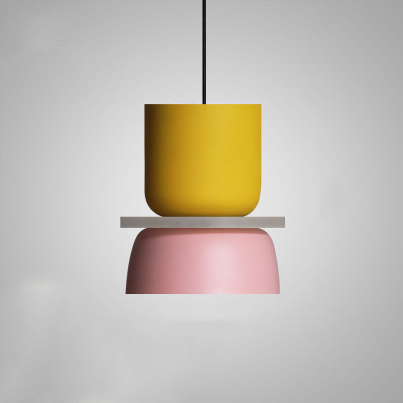 Nordic Colorful Macaron LED Pendant Light - Single Dome Kitchen Island Lamp