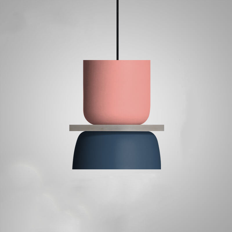 Nordic Colorful Macaron LED Pendant Light - Single Dome Kitchen Island Lamp