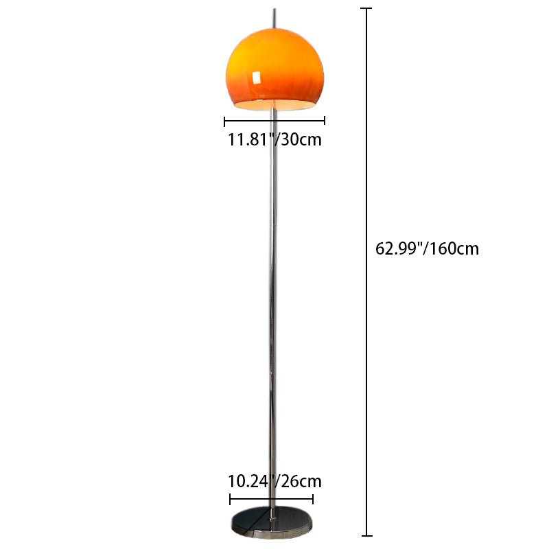 Modern Mid-Century Floor Lamp | Mushroom Acrylic Shade Standing Lamp