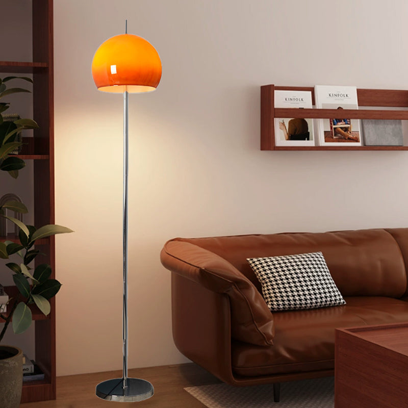 Modern Mid-Century Floor Lamp | Mushroom Acrylic Shade Standing Lamp
