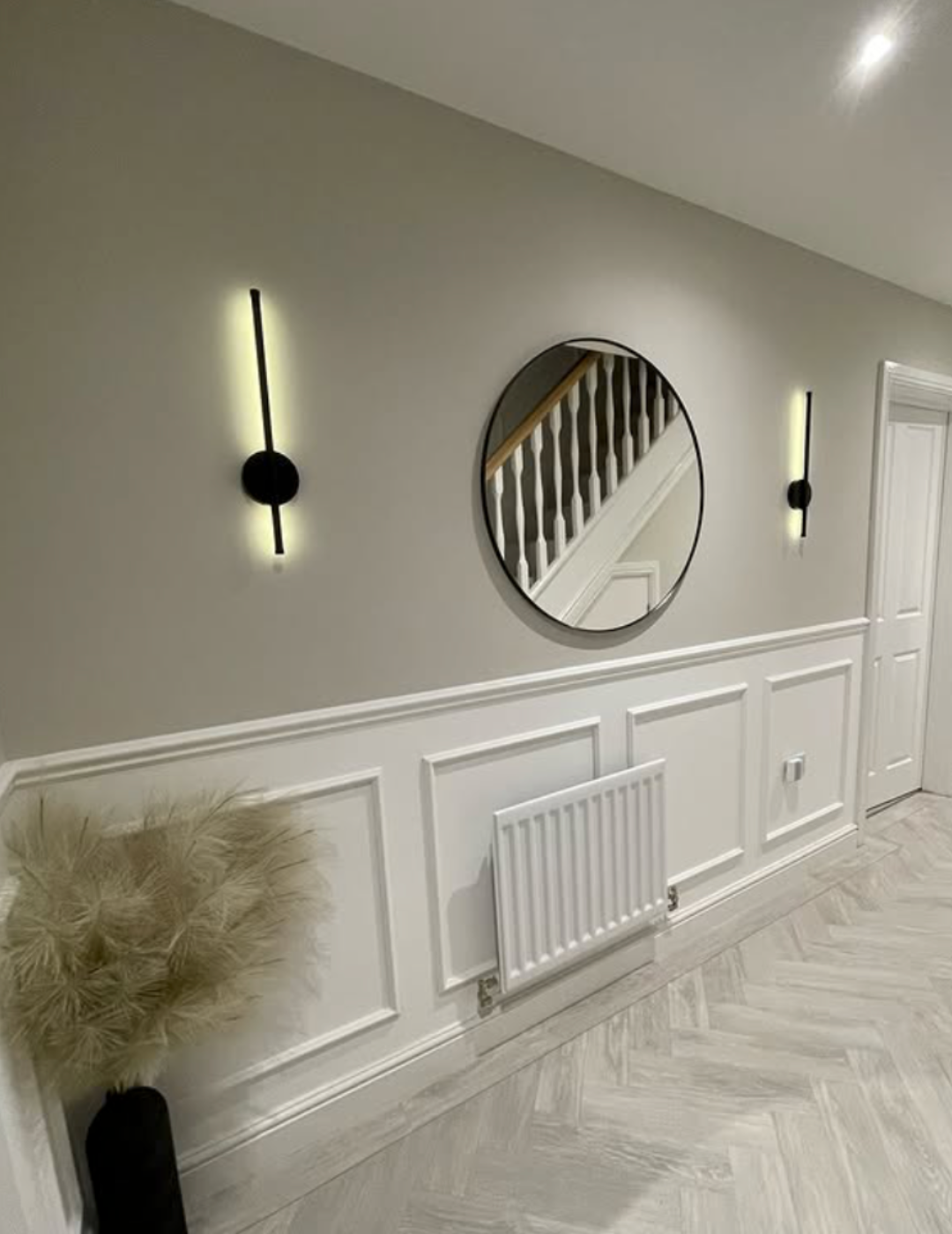 Celestial Minimalist LED Wall Light | Black Linear Sconce | Modern Corridor Lamp