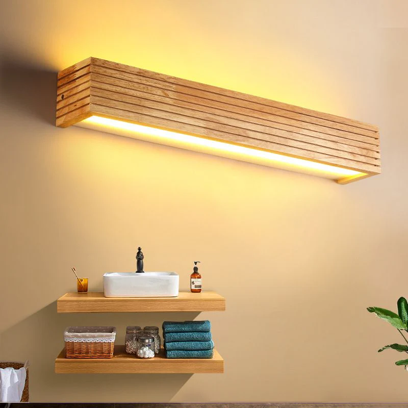 Modern Wood LED Wall Sconce Dimmable Indoor