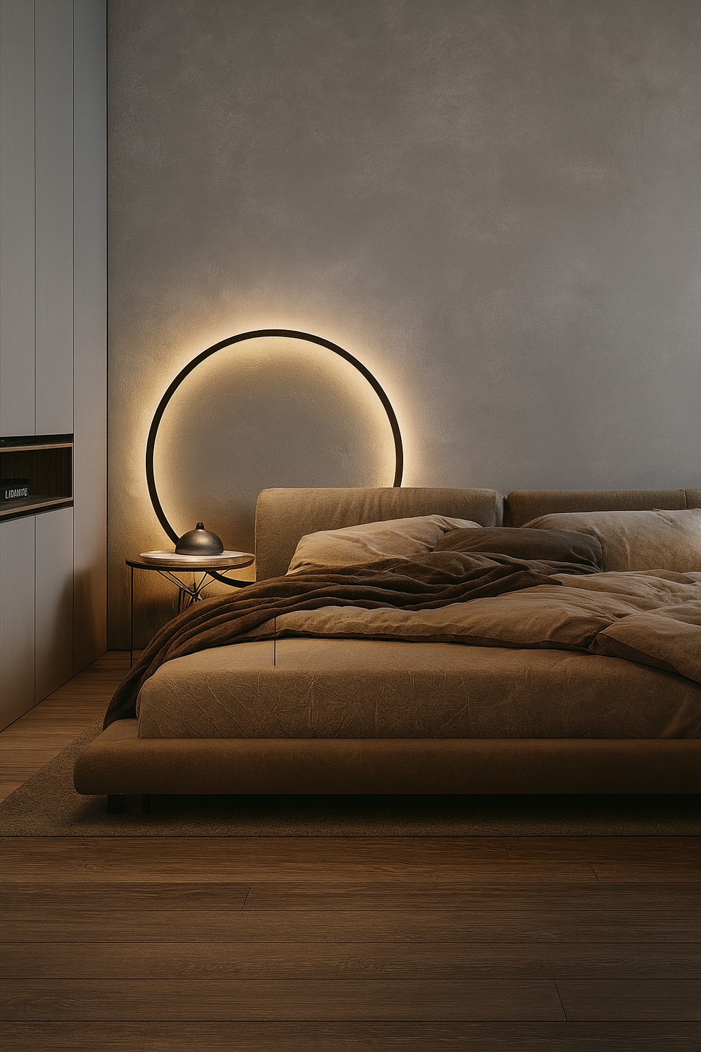 AUREA | Large LED Ring Wall Sconce - Modern Halo Ambient Light