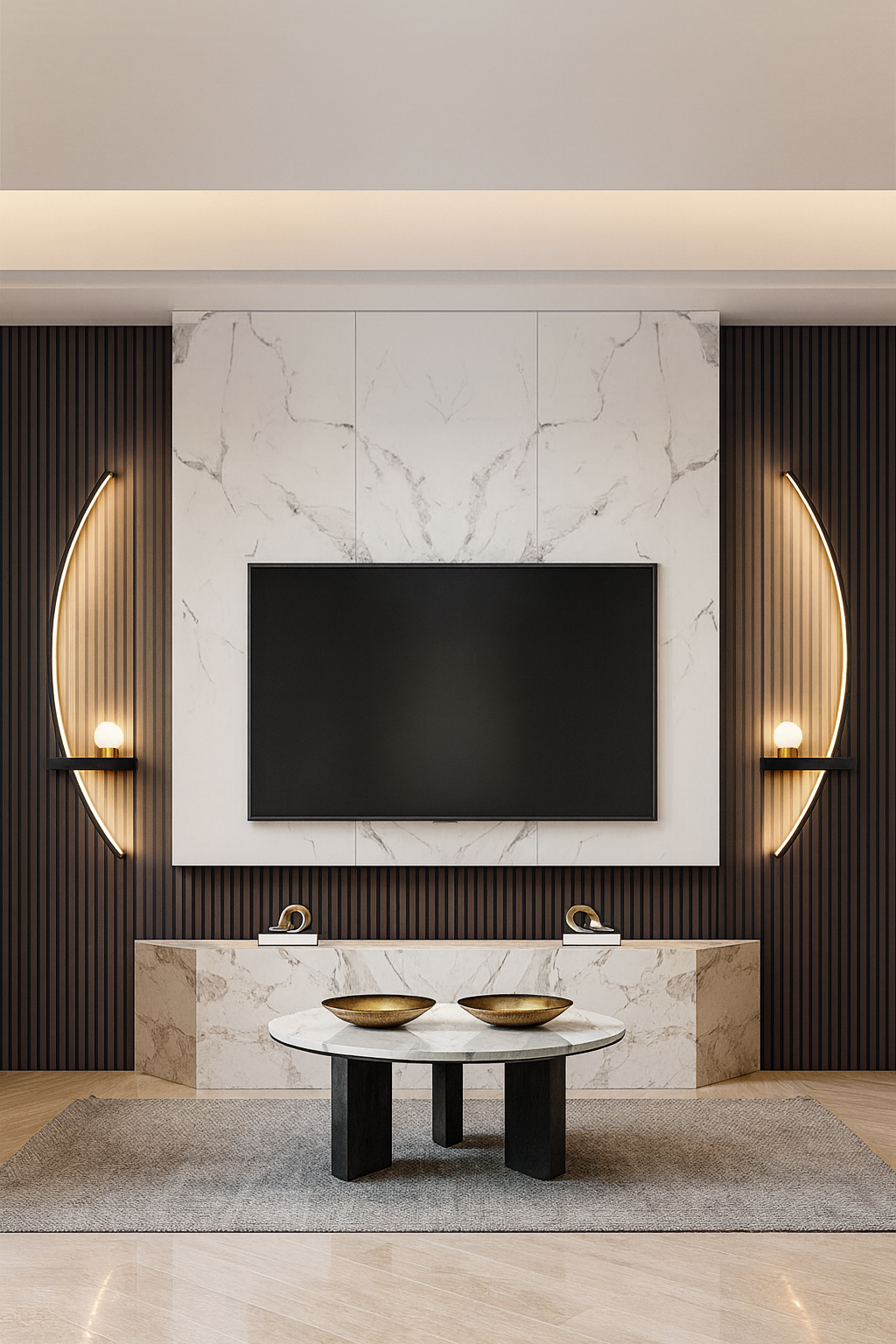 LIVIA | Modern LED Sculptural Wall Sconce with Ambient Light