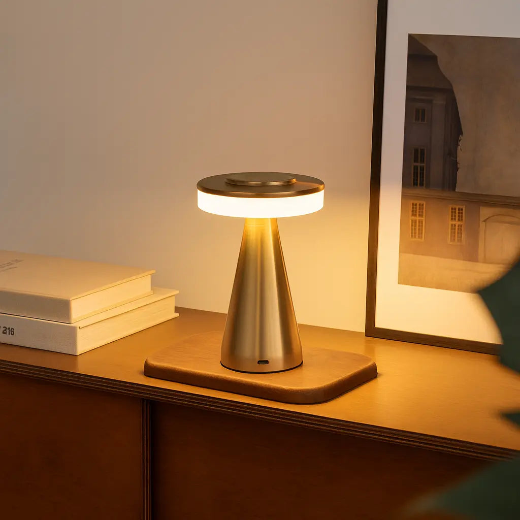 Elegant Mushroom Touch Lamp – Modern LED Bedside Table Lamp with Dimmable Light