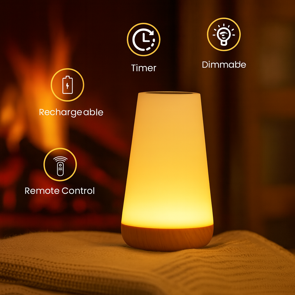 Bombees LED Night Lamp: RGB Color Changing Table Light