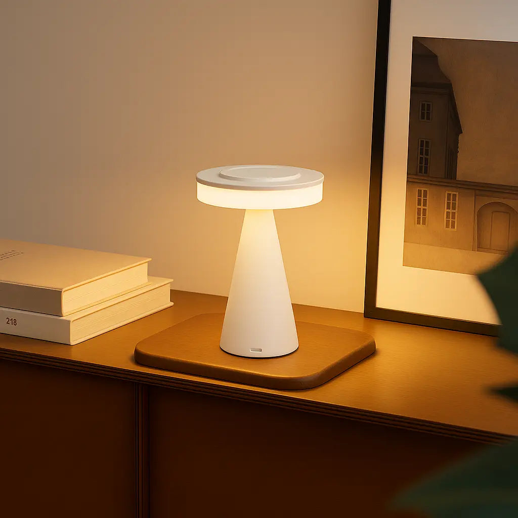 Elegant Mushroom Touch Lamp – Modern LED Bedside Table Lamp with Dimmable Light