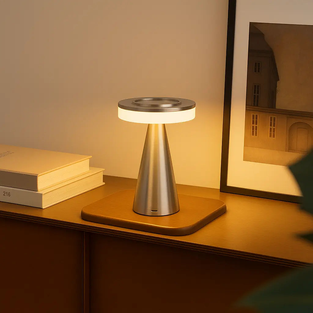 Elegant Mushroom Touch Lamp – Modern LED Bedside Table Lamp with Dimmable Light