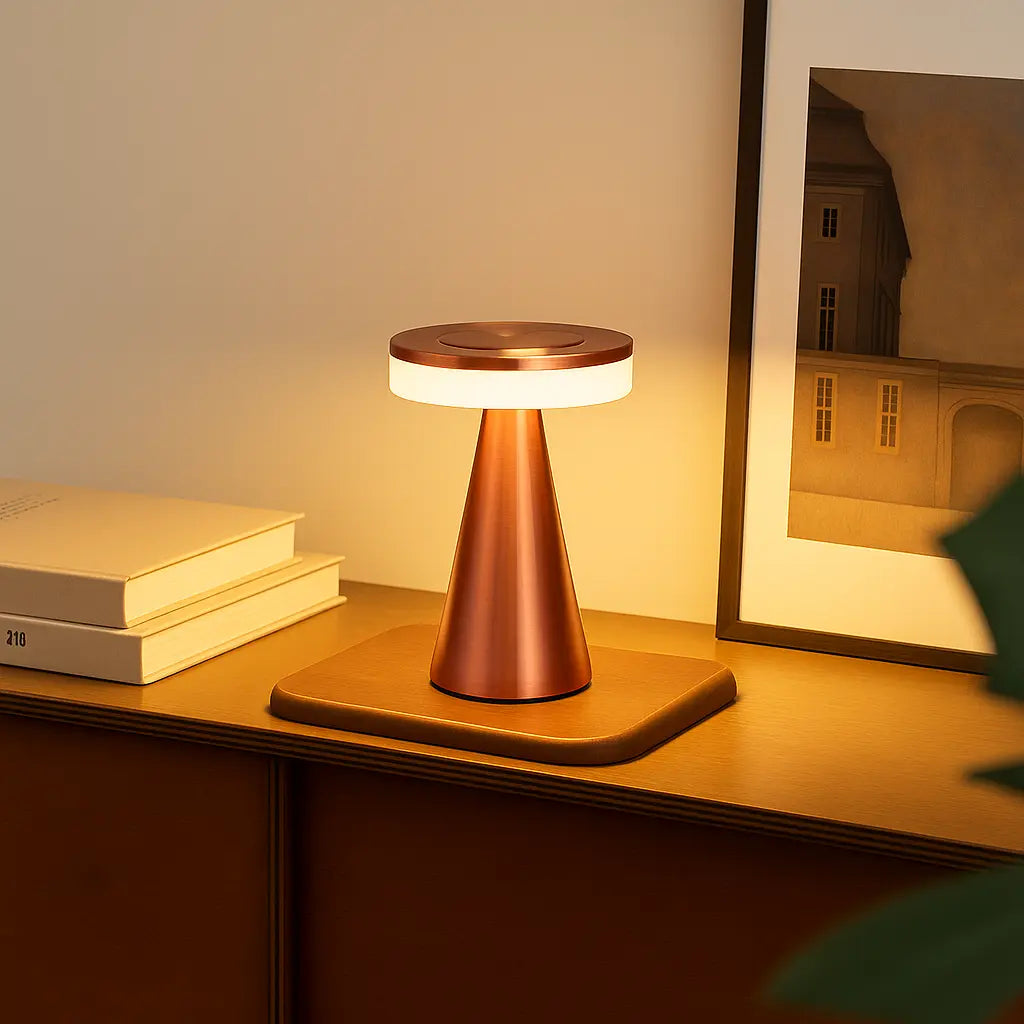Elegant Mushroom Touch Lamp – Modern LED Bedside Table Lamp with Dimmable Light