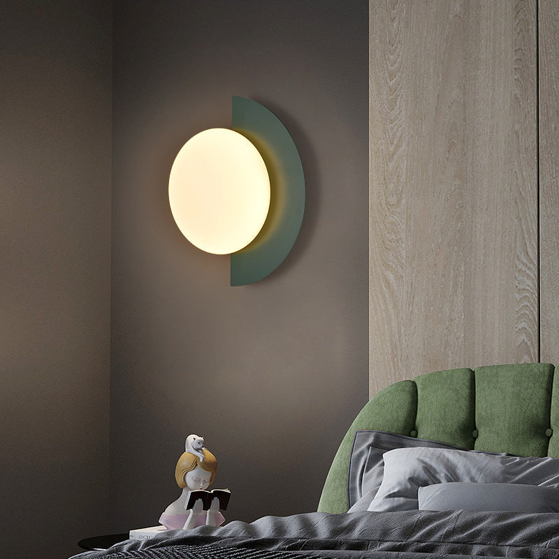 Everest Nordic Minimalist Half-Round Wall Sconce - Geometric LED Accent Light