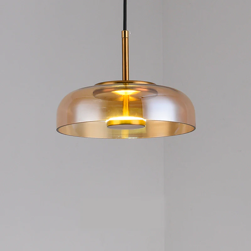 Modern Glass Pendant Light LED Single Dimmable