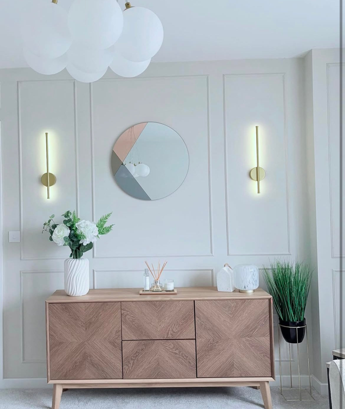 Celestial Minimalist LED Wall Light | Black Linear Sconce | Modern Corridor Lamp