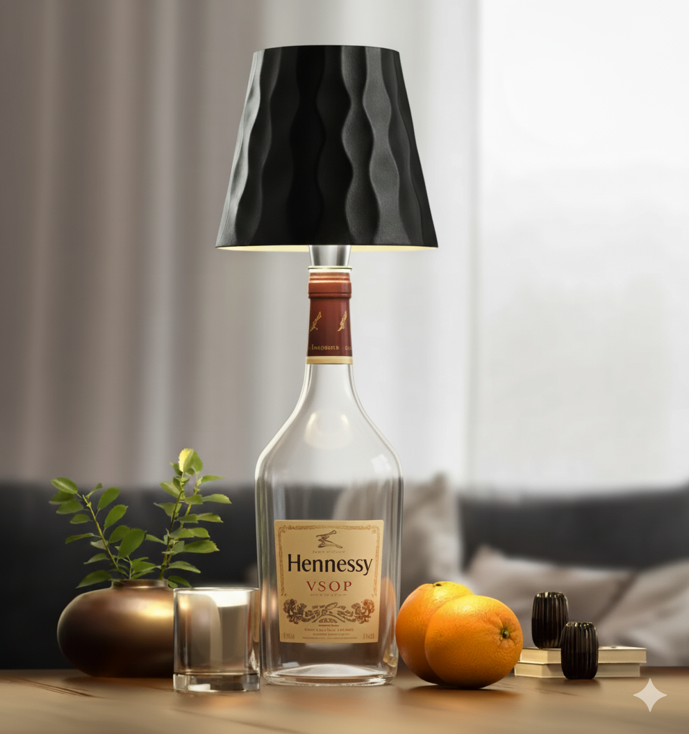 Wireless Bottle Lamp - Rechargeable LED Wine Bottle Light with Touch Control