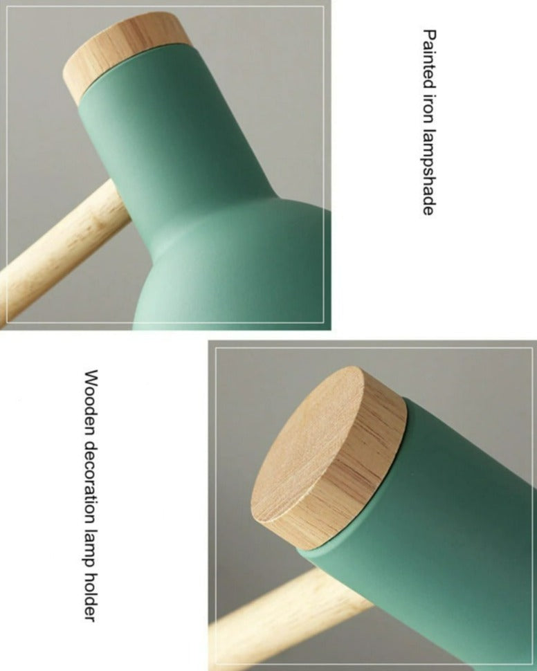 NordicGlow Scandinavian Wooden Desk Lamp | Modern LED Table Lamp