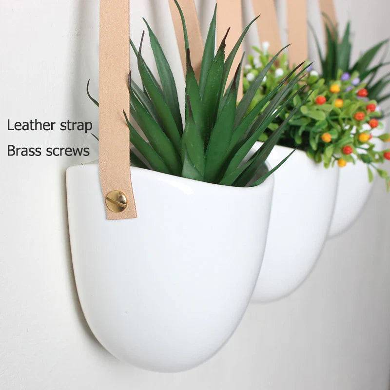 Ceramic Hanging Planter Set of 3 | Modern Indoor Hanging Pots