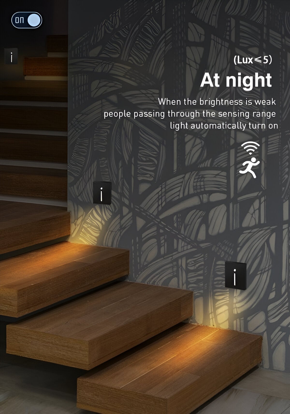 Taavita Wall Light - Recessed Motion Sensor Stair Wall Lighting for Safety and Elegance