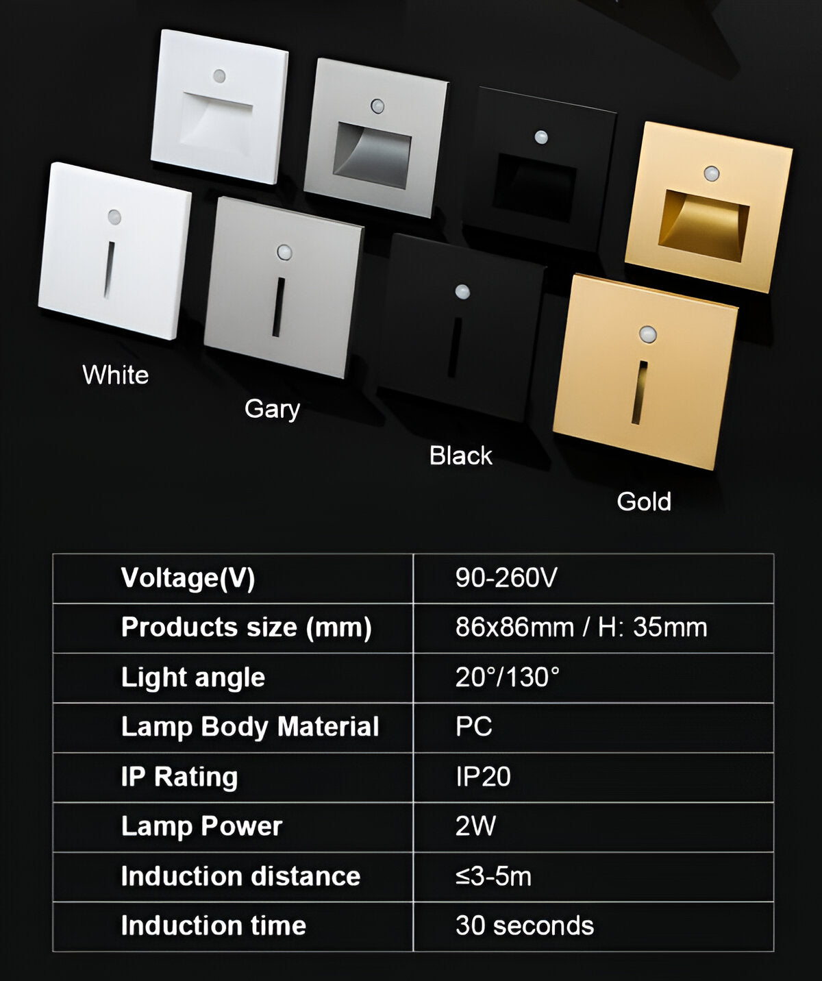 Taavita Wall Light - Recessed Motion Sensor Stair Wall Lighting for Safety and Elegance