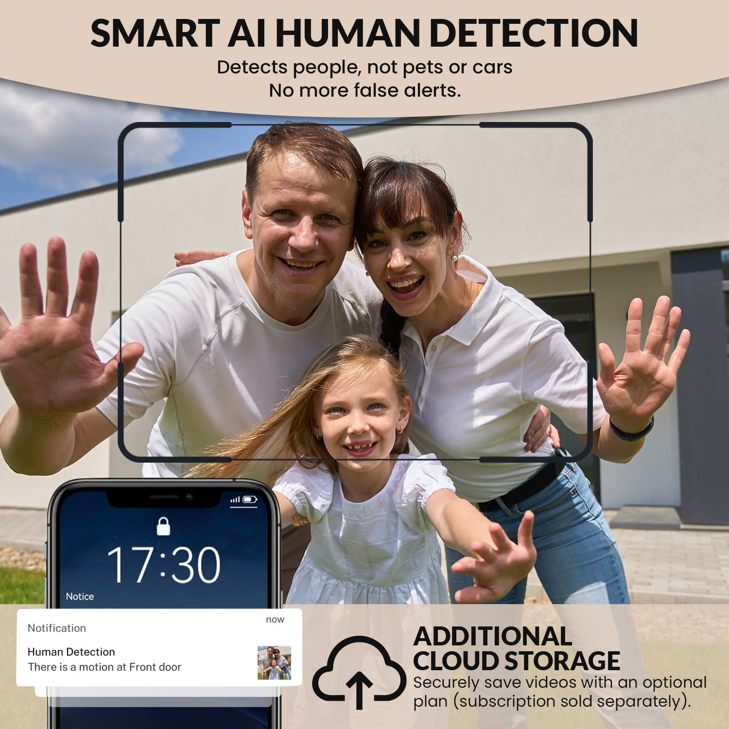 Smart SafeDoorbell | Wireless Video Doorbell - HD Security Camera with Two-Way Talk
