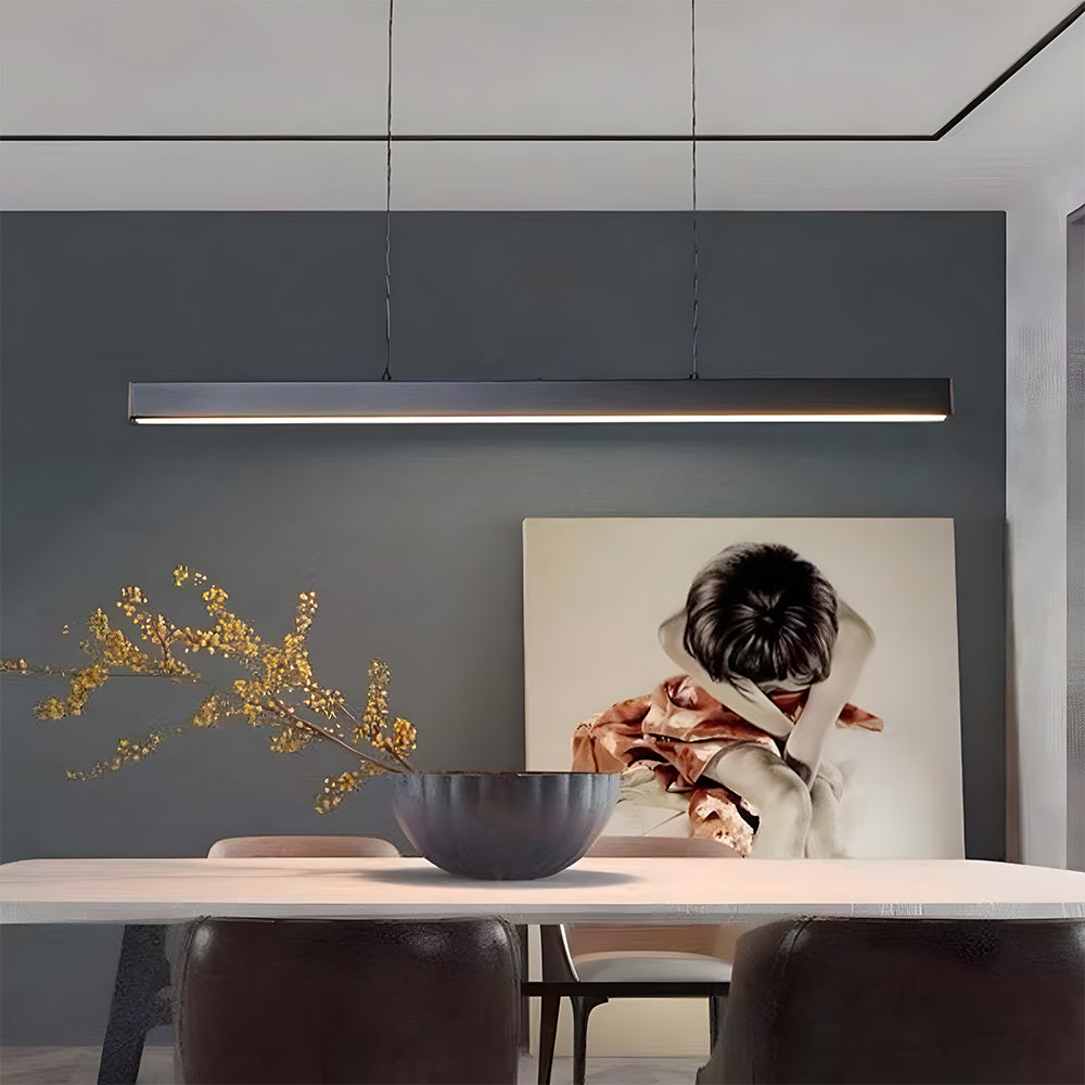 LineaLux – Minimalist LED Pendant Light in Iron for Modern Interiors and kitchen
