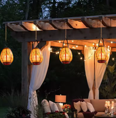 Durable Waterproof LED Solar Lantern – Outdoor Hanging Garden Light for All-Night Lighting