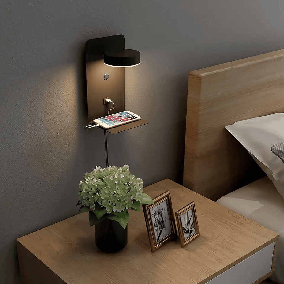 AuraLoom – Warm Glow Bedside Lamp for Stylish Comfort