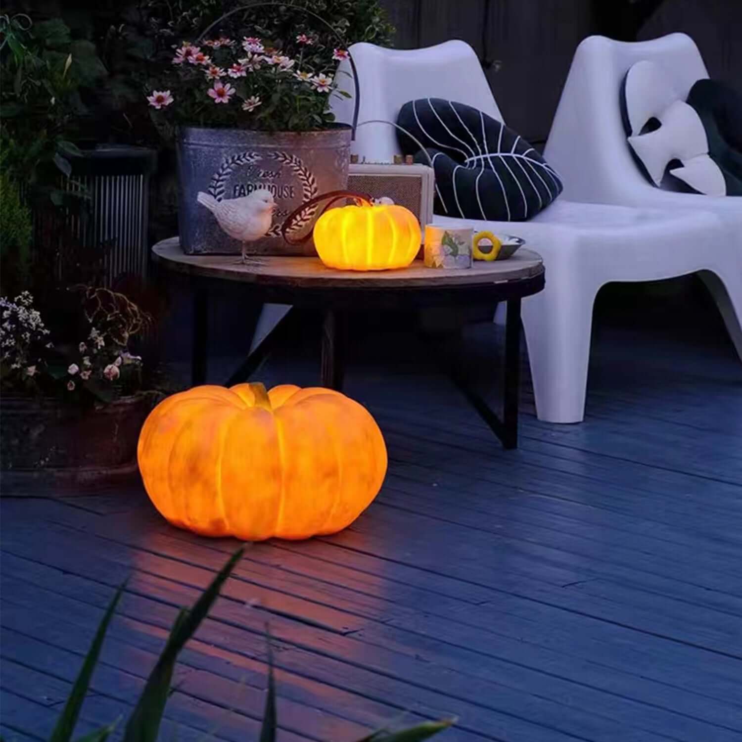 Masdio Pumpkin Lamp – LED Pumpkin Lantern Night Light for Home & Halloween