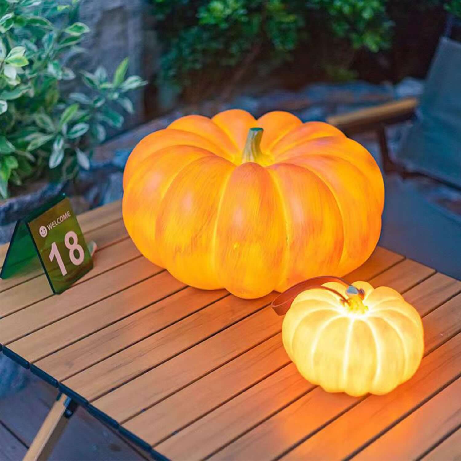 Masdio Pumpkin Lamp – LED Pumpkin Lantern Night Light for Home & Halloween