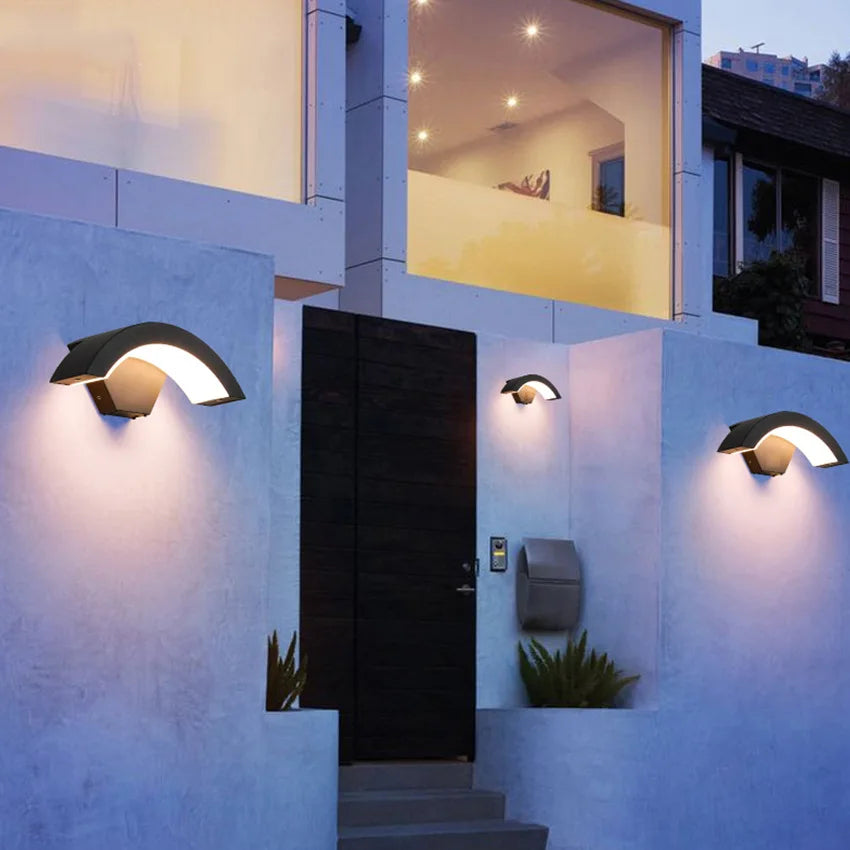 GuardaLux - Black Outdoor Motion Sensor Outdoor Wall Light IP65