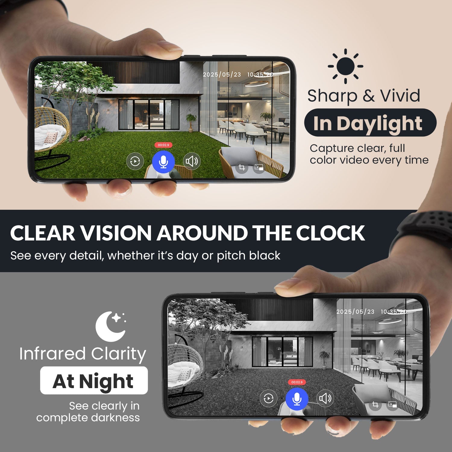 Smart SafeDoorbell | Wireless Video Doorbell - HD Security Camera with Two-Way Talk
