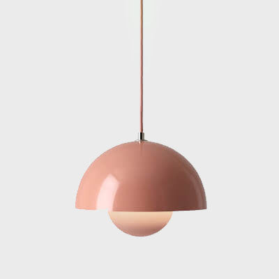 Nordic Macaron Dome Pendant Light - Modern Single Hanging Lamp for Kitchen Island