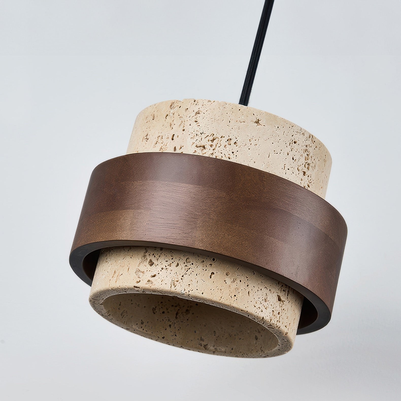 StoneGlow – Pendant Light Made of Natural Stone and Wood