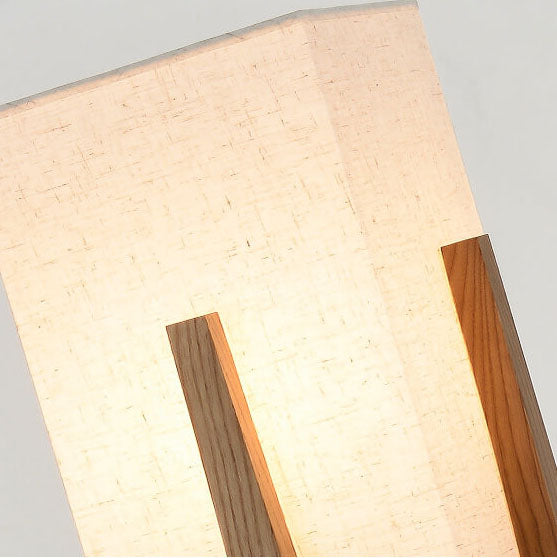 Modern Fabric Wood Standing Floor Lamp