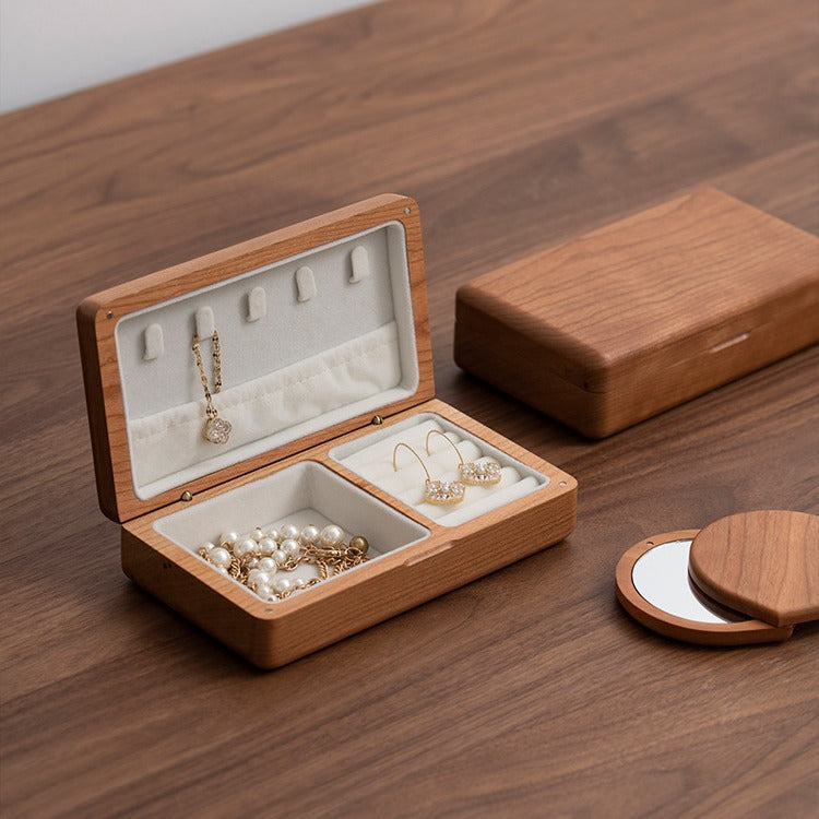 Handcrafted Wooden Jewellery Box - Elegant Jewelry Organizer with Velvet Lining