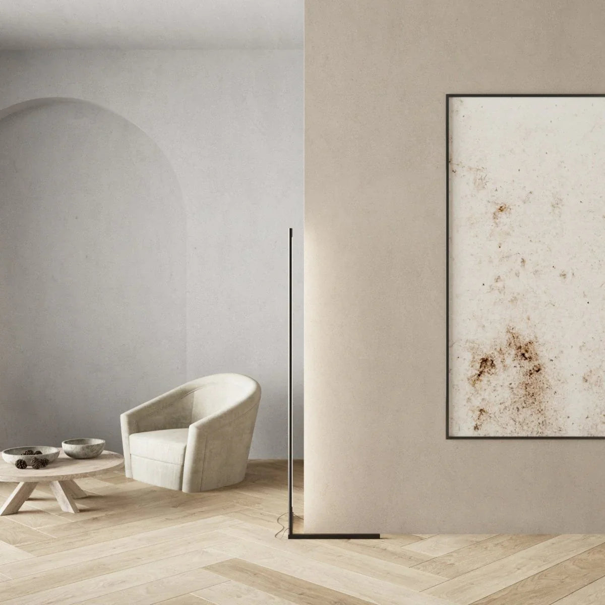 KYOTO | Minimalist Smart LED Corner Floor Lamp – Ambient Mood Lighting