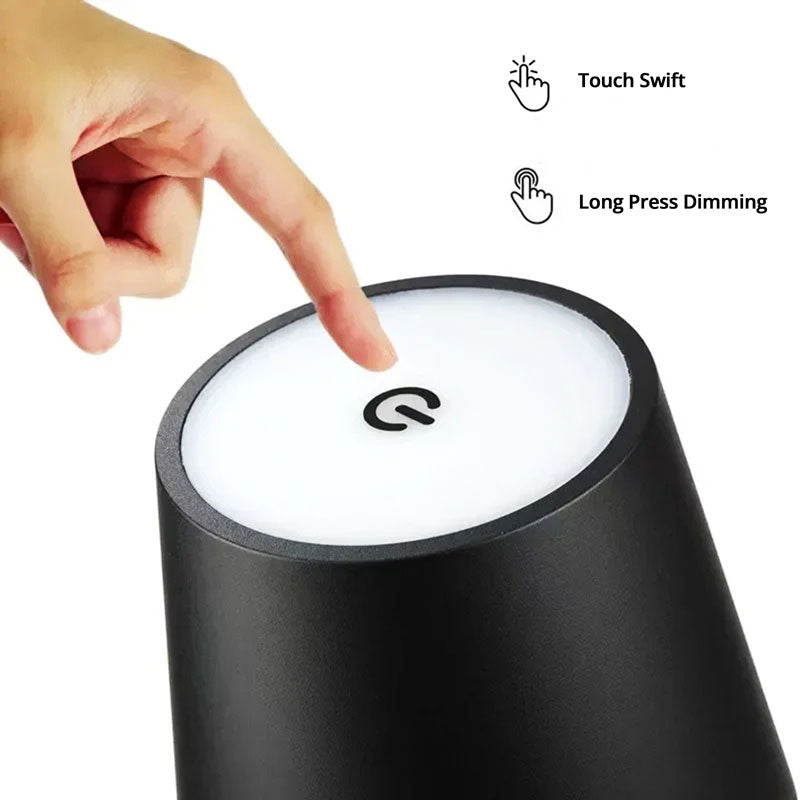 Modern Rechargeable LED Table Lamp – Wireless Cordless Design with Touch Control & Dimmable Light