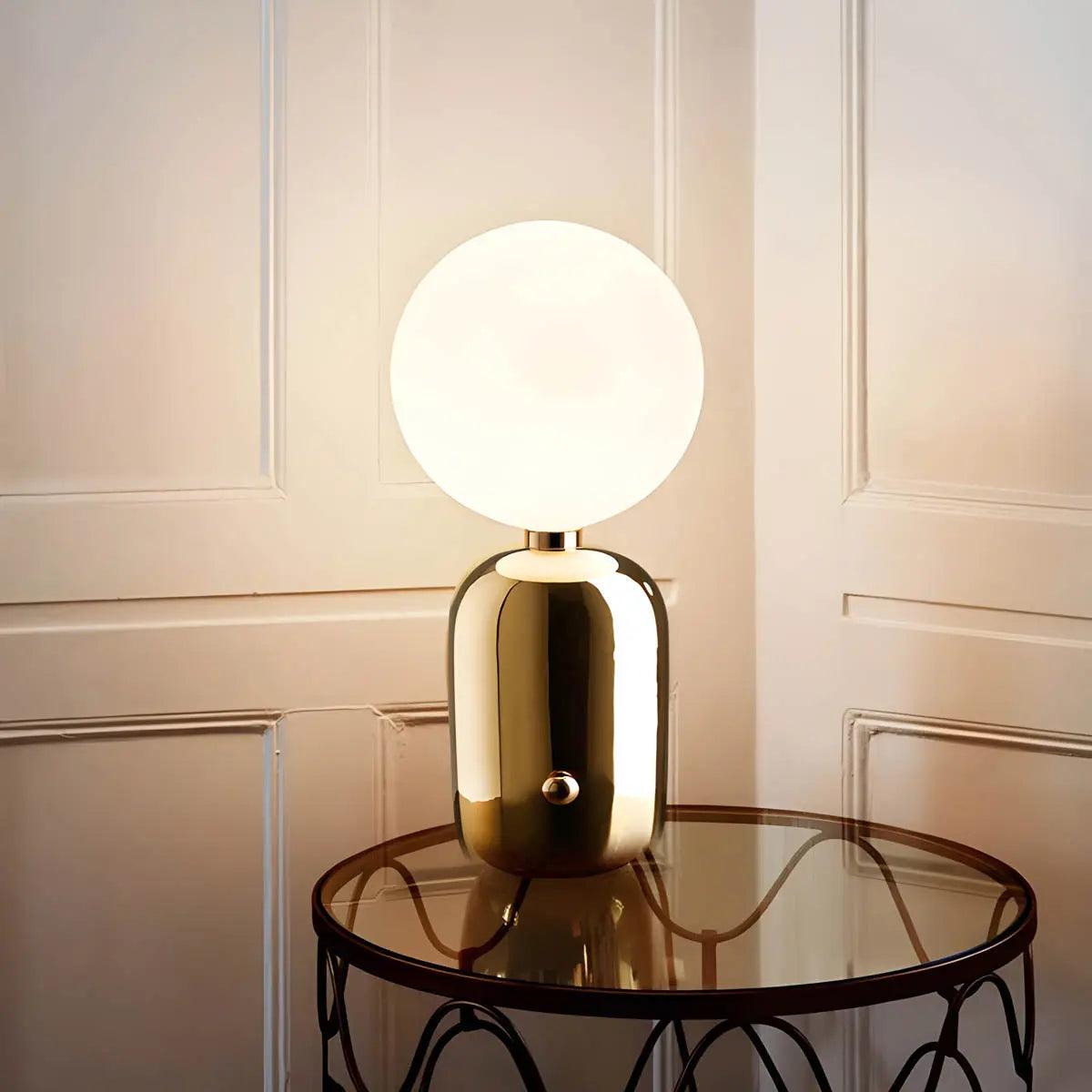 Velluto – Modern Table Lamp in Metal, Glass and Aluminium