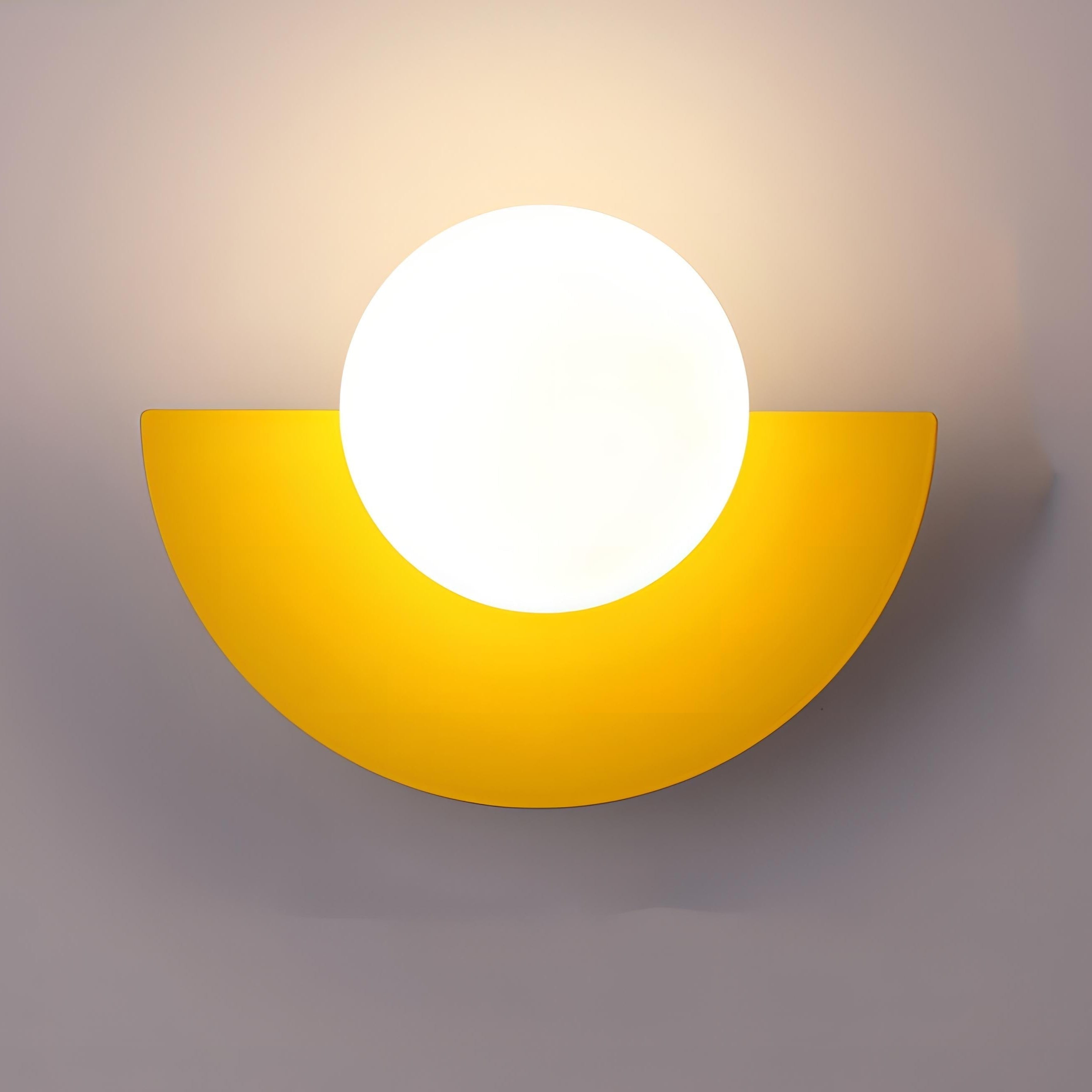 Everest Nordic Minimalist Half-Round Wall Sconce - Geometric LED Accent Light