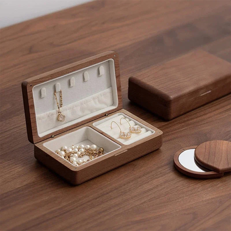 Handcrafted Wooden Jewellery Box - Elegant Jewelry Organizer with Velvet Lining