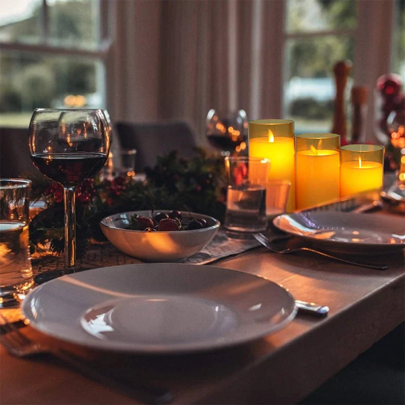 Flameless Candle Set of 3 | Realistic LED Flickering Candles