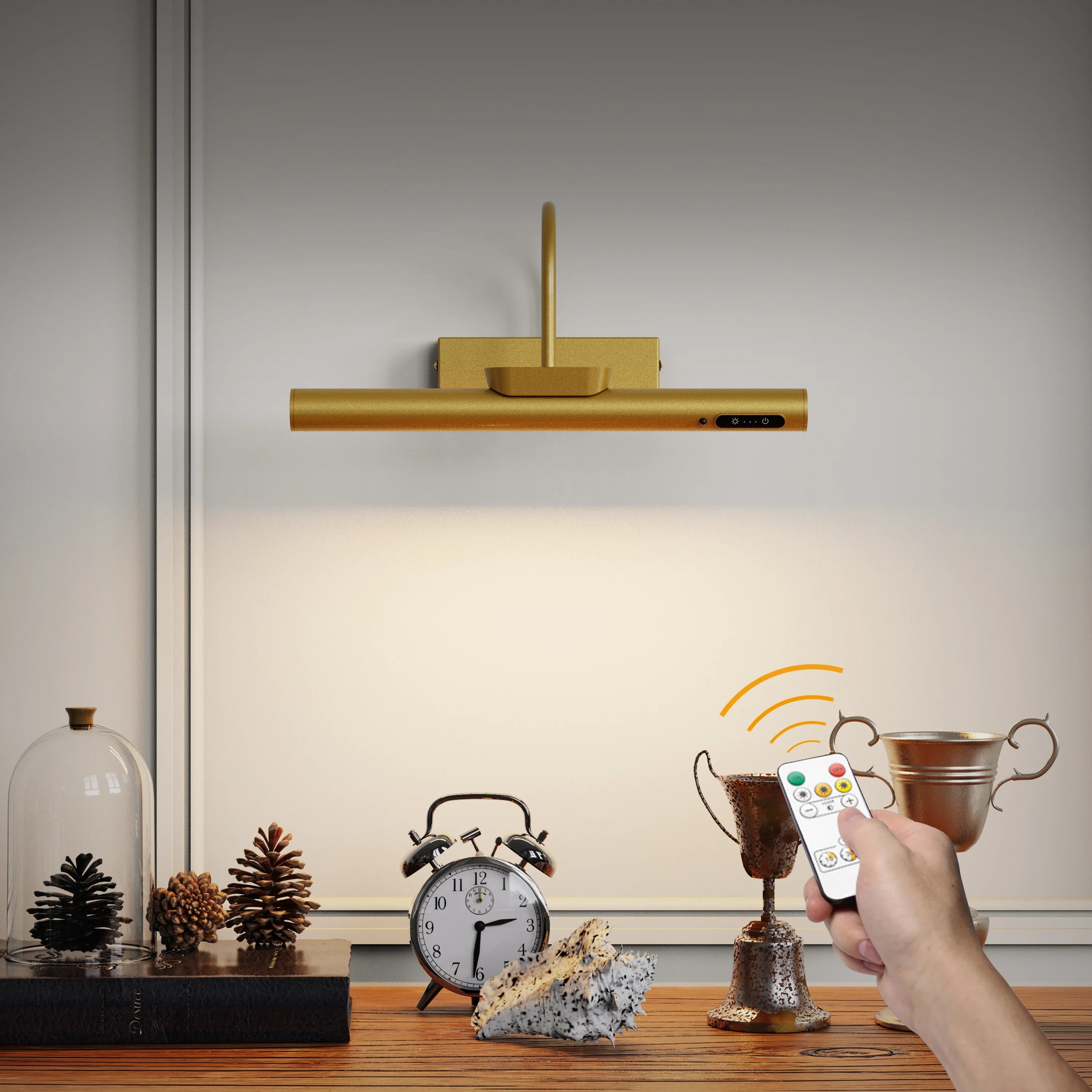 Monte Wireless LED Picture Light - Rechargeable Wall Sconce with Remote Control