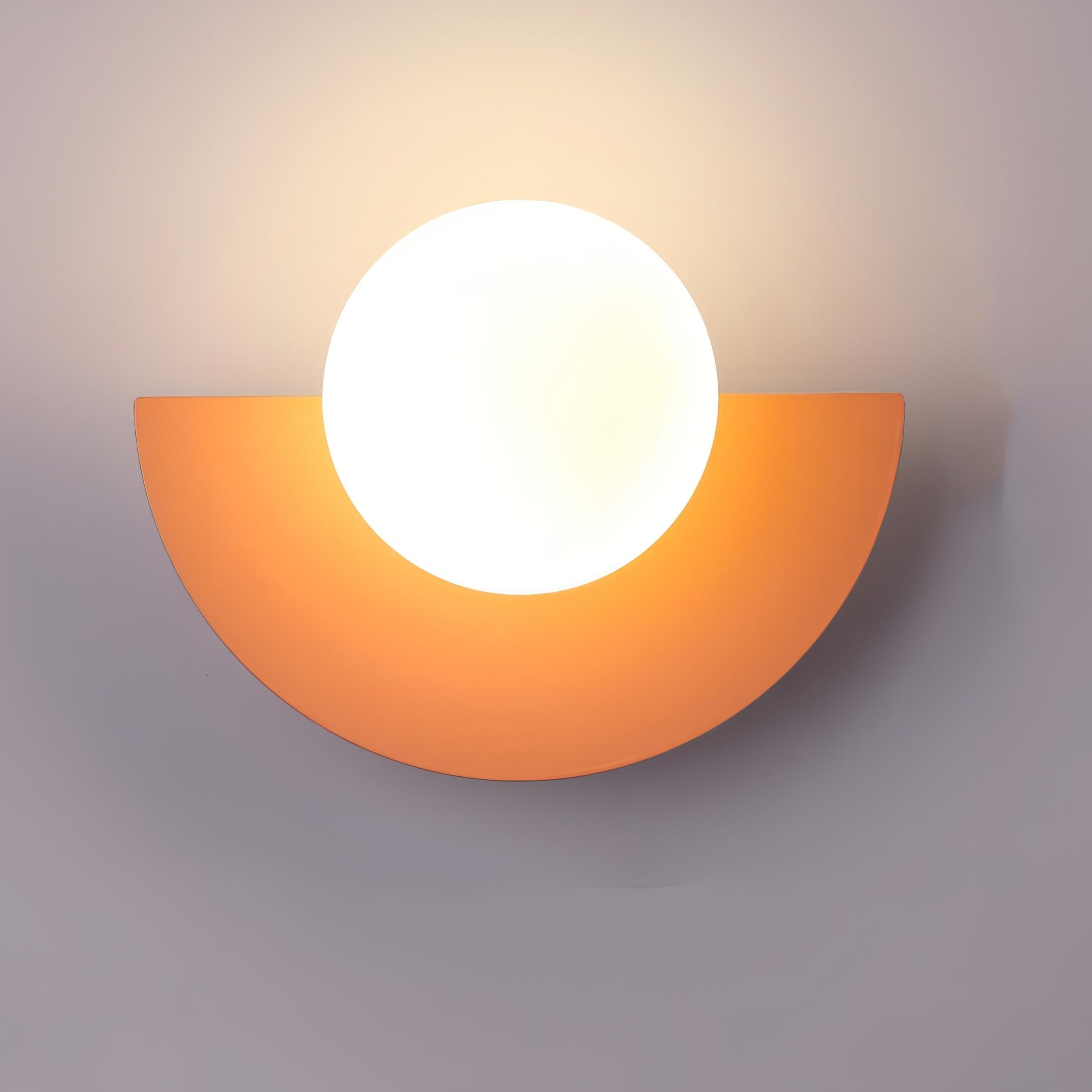 Everest Nordic Minimalist Half-Round Wall Sconce - Geometric LED Accent Light