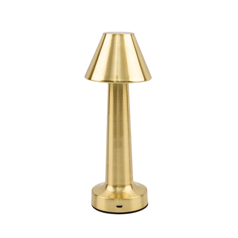 Retro LED Table Lamp - Rechargeable, Touch Sensor, Wireless Night Light for Bar & Coffee Table - Ideal for Restaurant and Living Room Decor Lighting