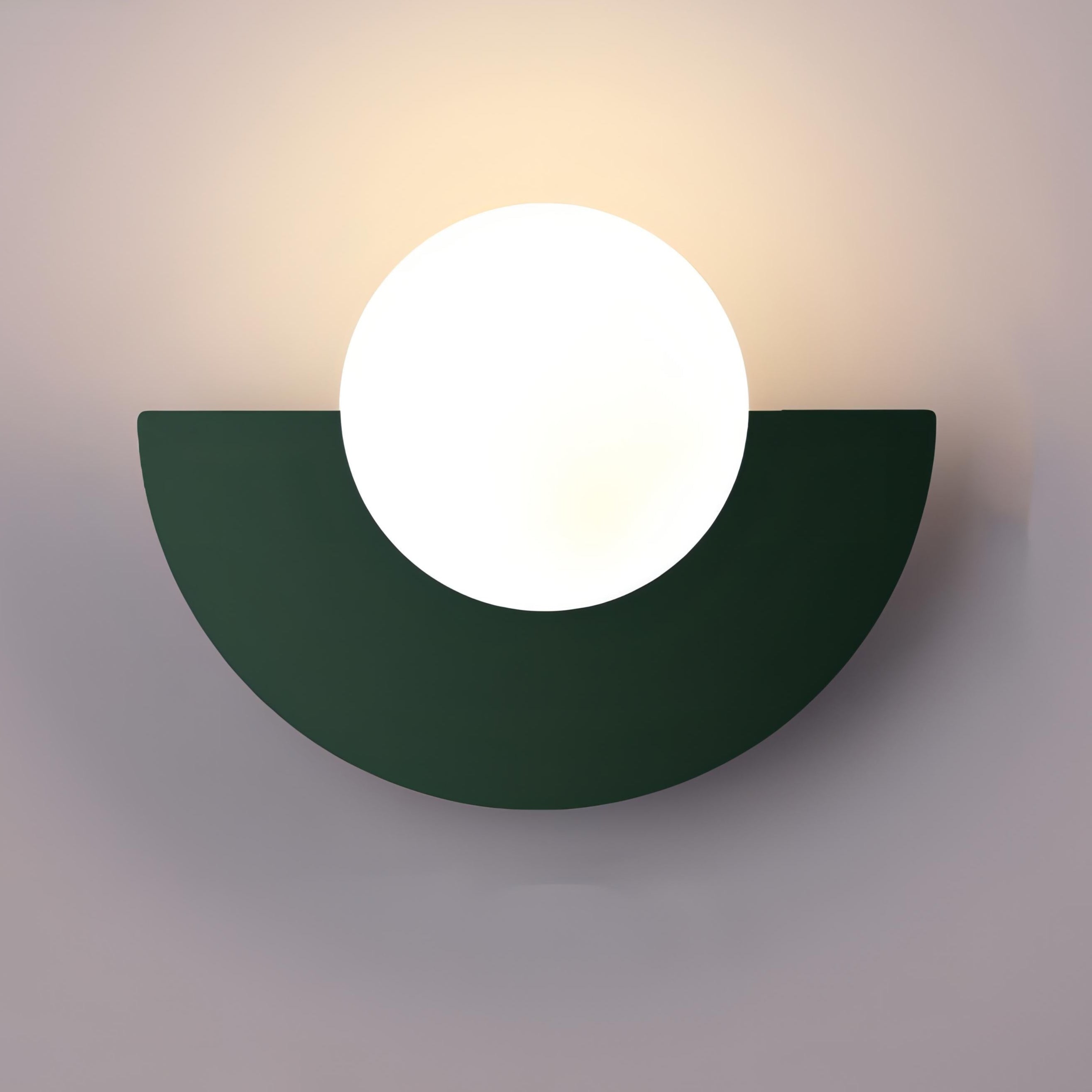 Everest Nordic Minimalist Half-Round Wall Sconce - Geometric LED Accent Light