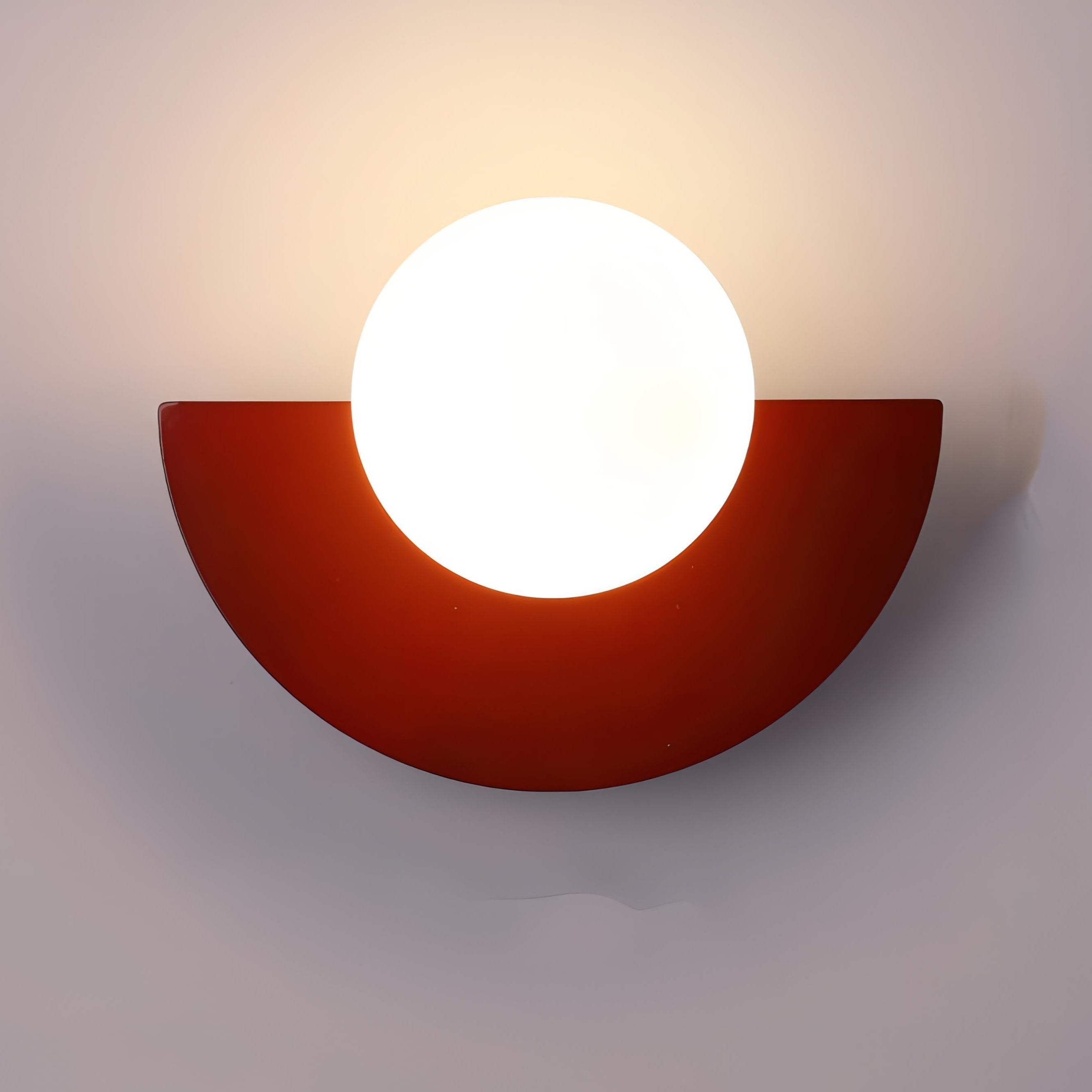 Everest Nordic Minimalist Half-Round Wall Sconce - Geometric LED Accent Light